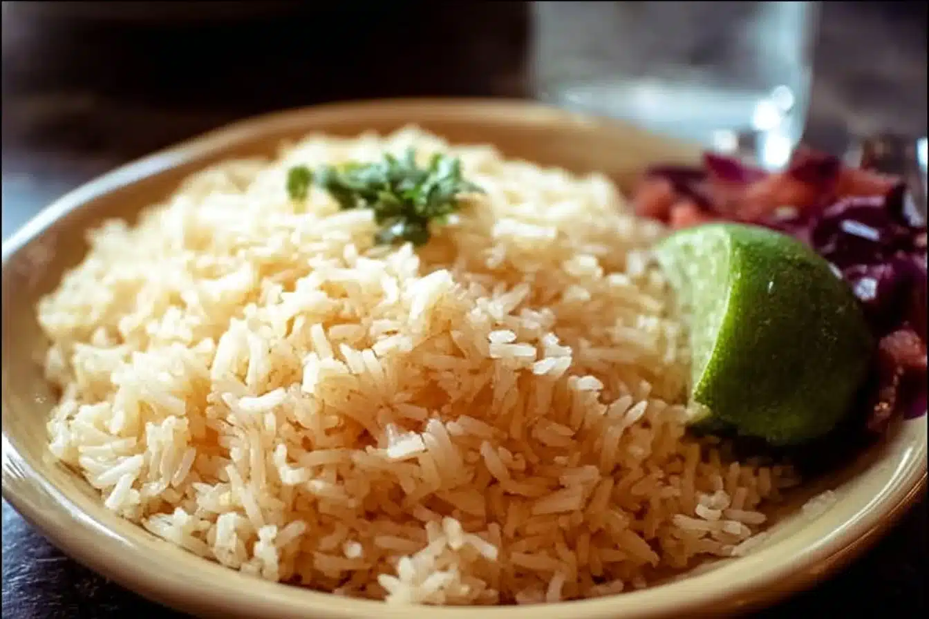 Delicious Cafe Rio Rice served as a flavorful side dish.
