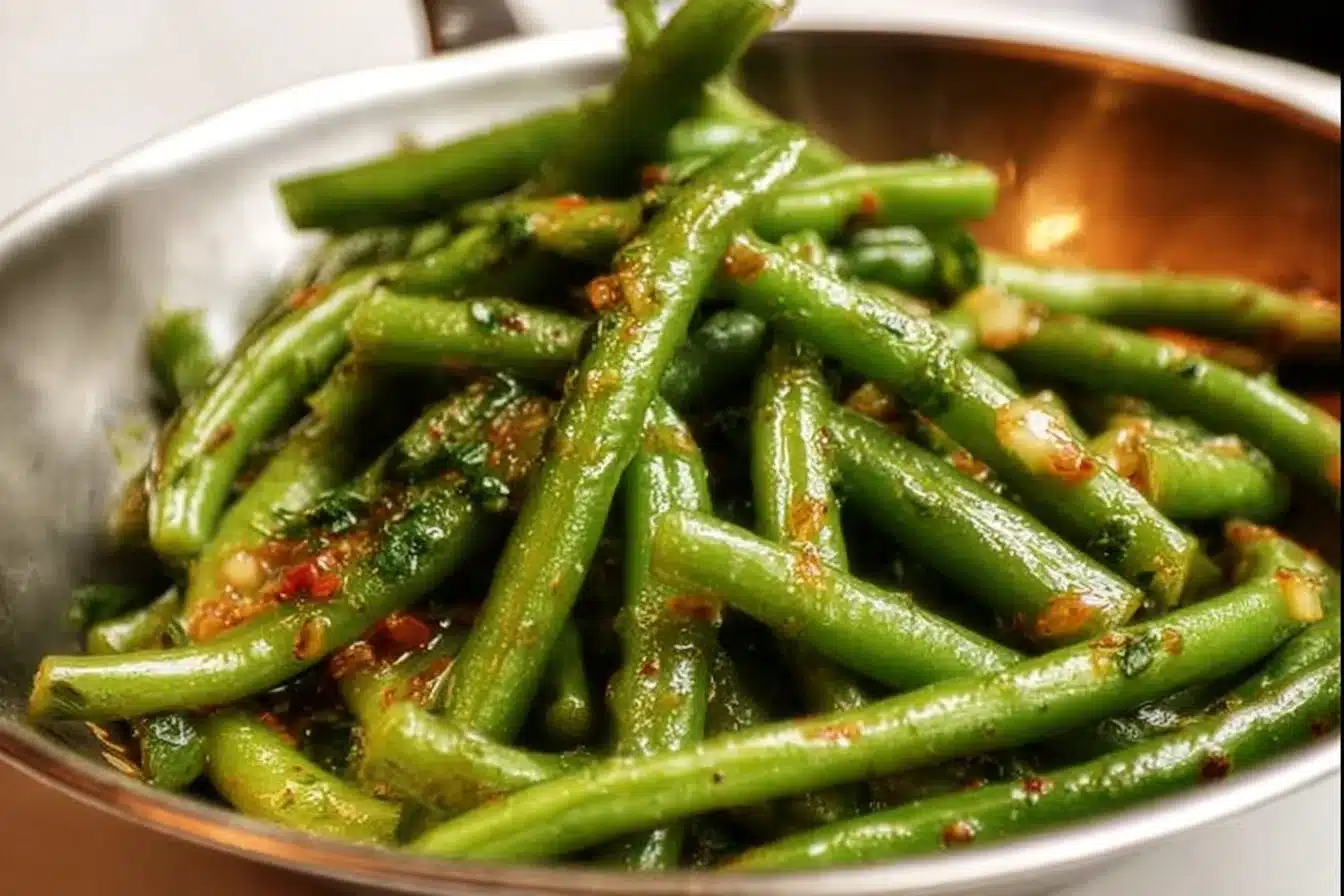 Delicious Hungarian-style green beans served in a bowl