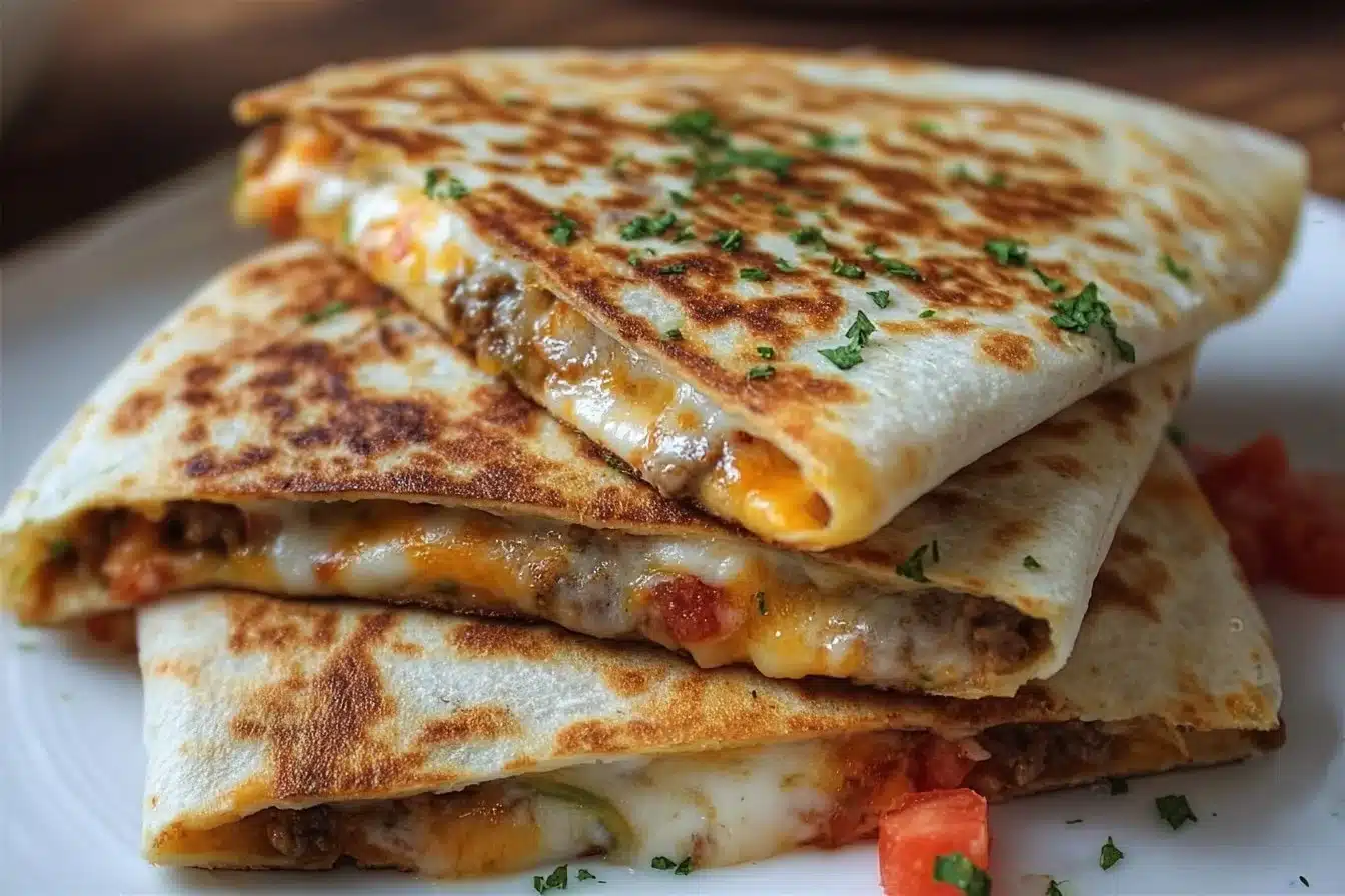 Delicious Smashburger Quesadillas filled with cheese and flavorful ingredients