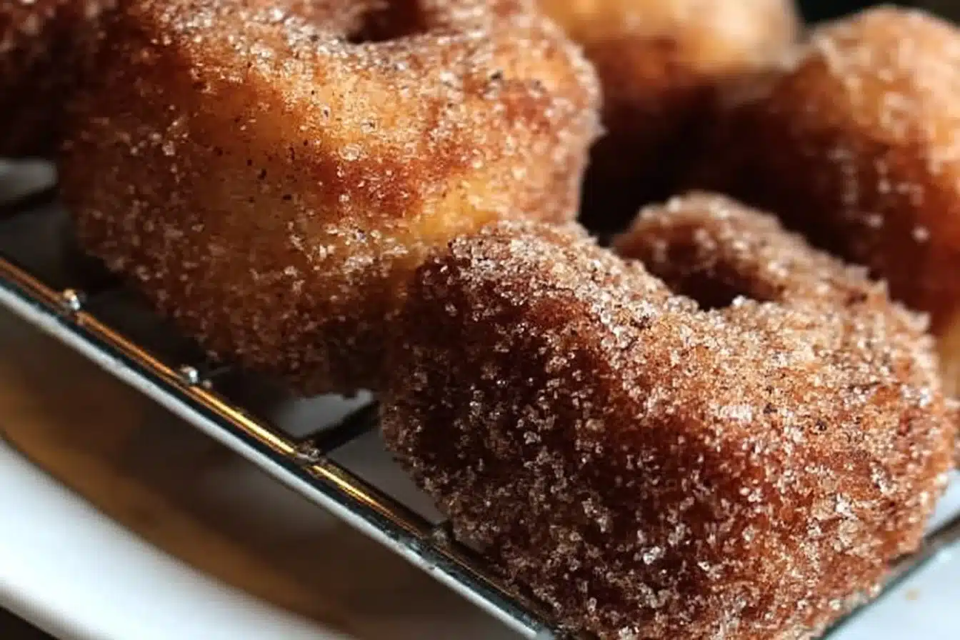 Sourdough Discard Cinnamon Sugar Churro Bites 3 Delicious cinnamon sugar churro bites made from sourdough discard