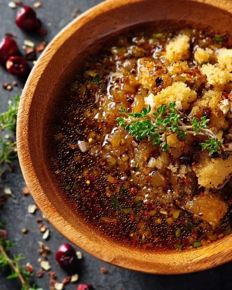Delicious Instant Pot Dressing 3 Bowls of delicious Instant Pot dressing served at a festive table setting