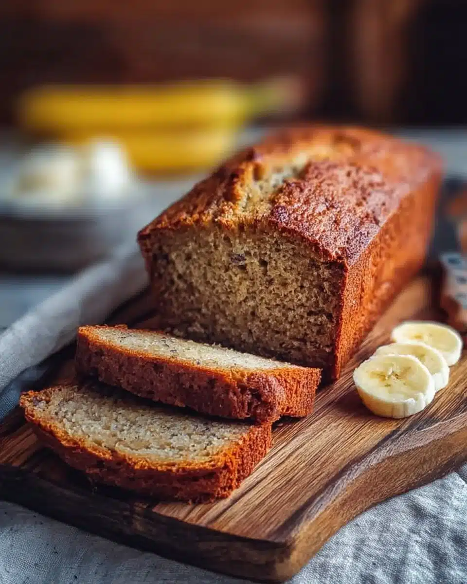 Eggless Banana Bread 3 Slice of homemade eggless banana bread on a plate