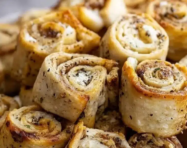 Cream cheese tortilla bites served on a platter