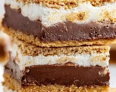 Delicious easy frozen s'mores recipe with graham crackers, chocolate, and marshmallows